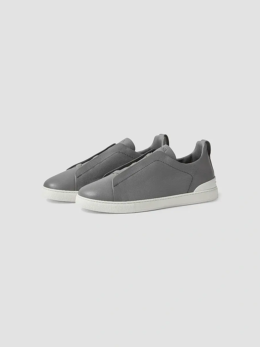Zegna Men's Secondskin Triple Stitch Sneakers | Thumbnail 2