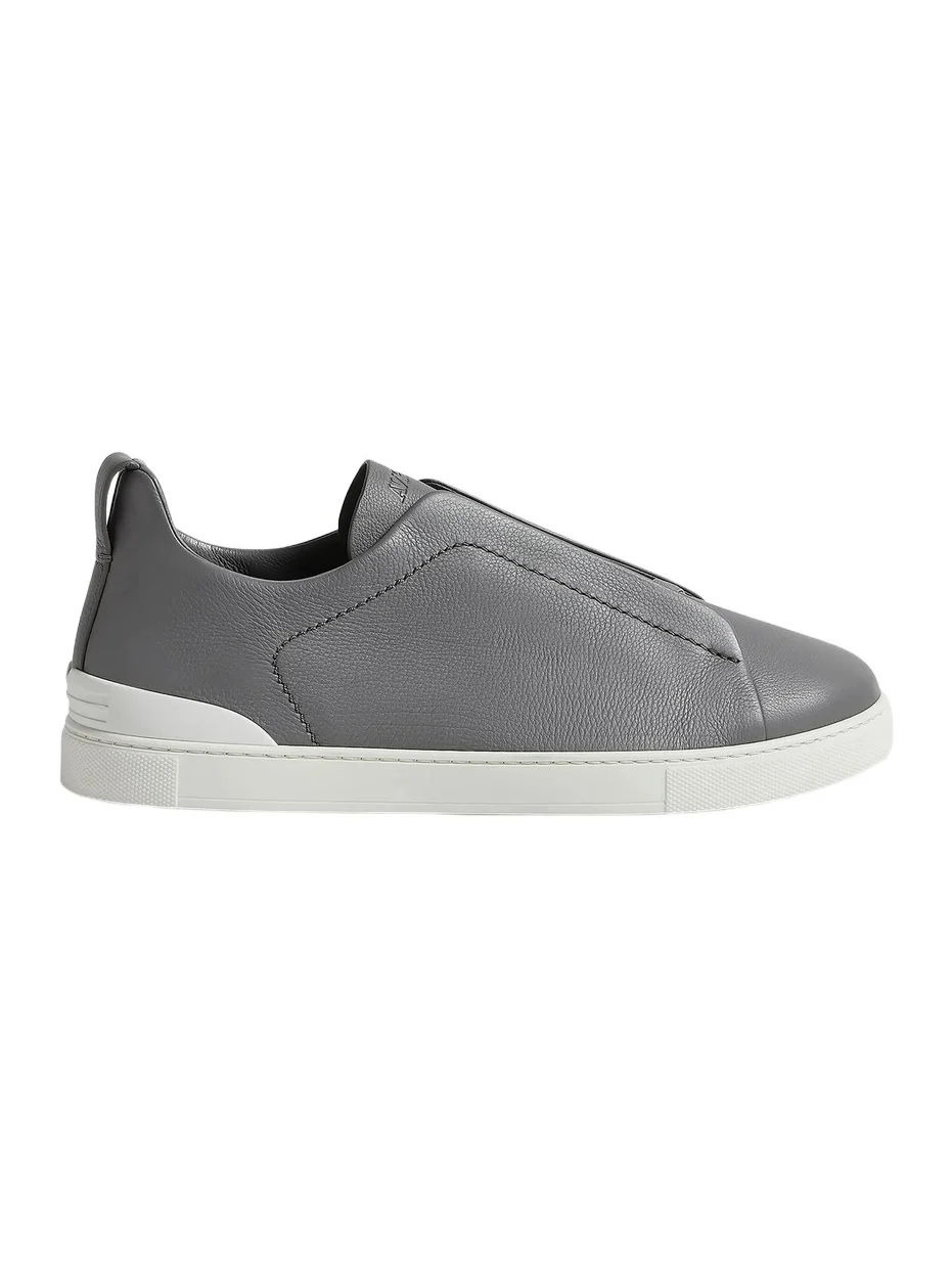 Zegna Men's Secondskin Triple Stitch Sneakers