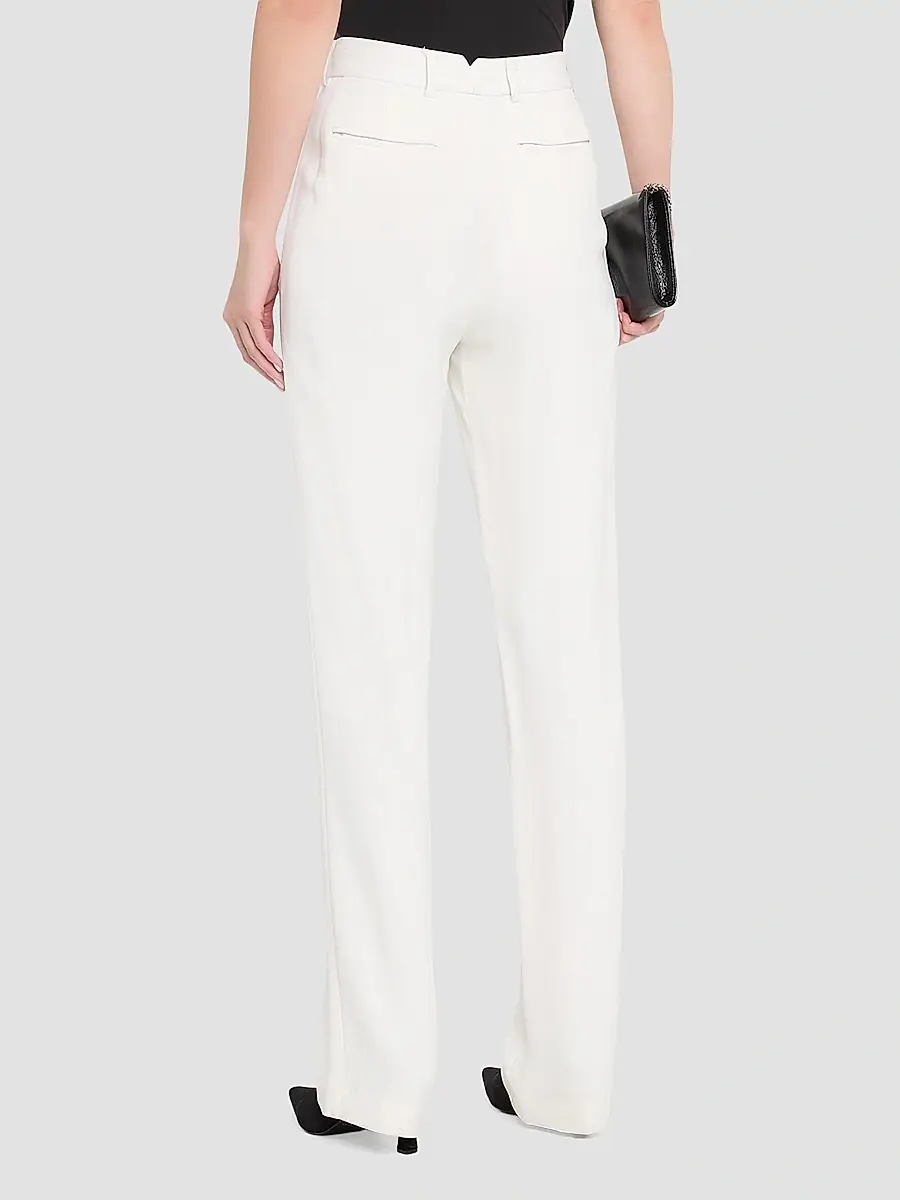 Brandon Maxwell Women's The Irving Double Crepe Straight-Leg Trousers | Thumbnail 3