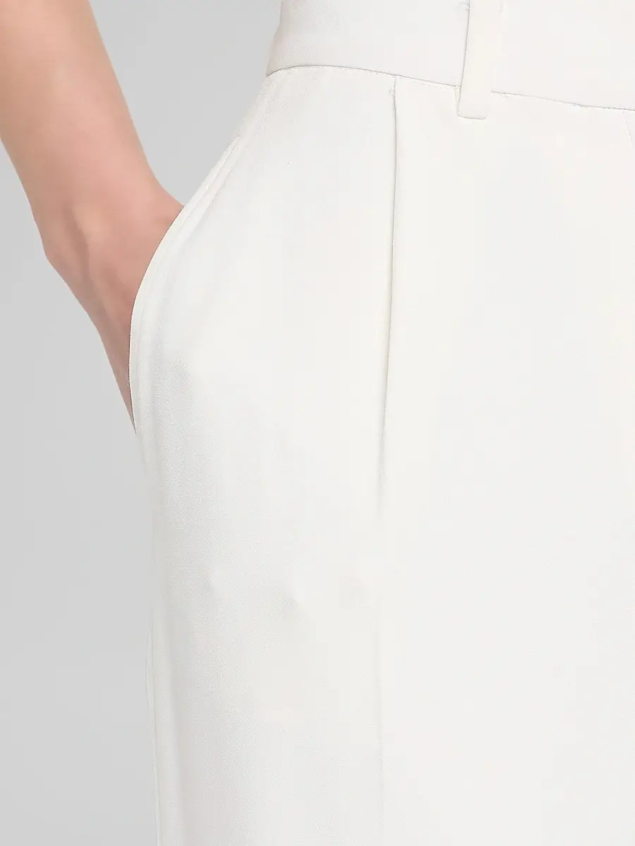 Brandon Maxwell Women's The Irving Double Crepe Straight-Leg Trousers | Thumbnail 5