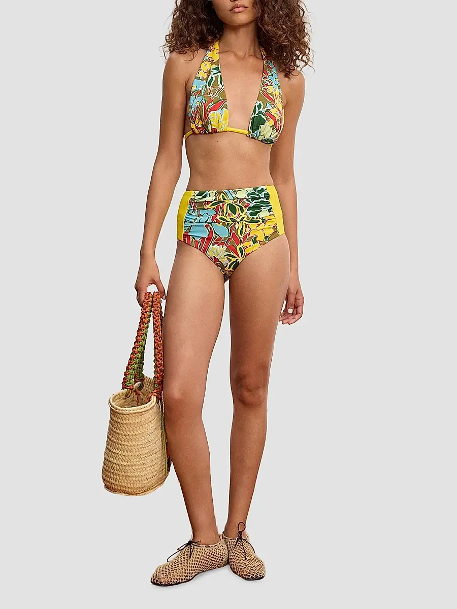 ALÉMAIS Women's Solstice Floral High-Rise Bikini Bottom | Thumbnail 2 ALÉMAIS Women's Solstice Floral High-Rise Bikini Bottom | Thumbnail 2