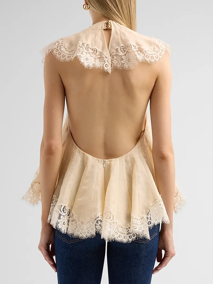 Zimmermann Women's Ascent Flutter Babydoll Top | Thumbnail 3 Zimmermann Women's Ascent Flutter Babydoll Top | Thumbnail 3