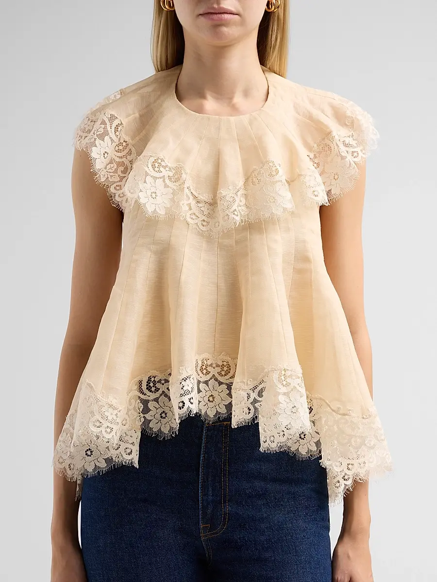 Zimmermann Women's Ascent Flutter Babydoll Top | Thumbnail 5 Zimmermann Women's Ascent Flutter Babydoll Top | Thumbnail 5