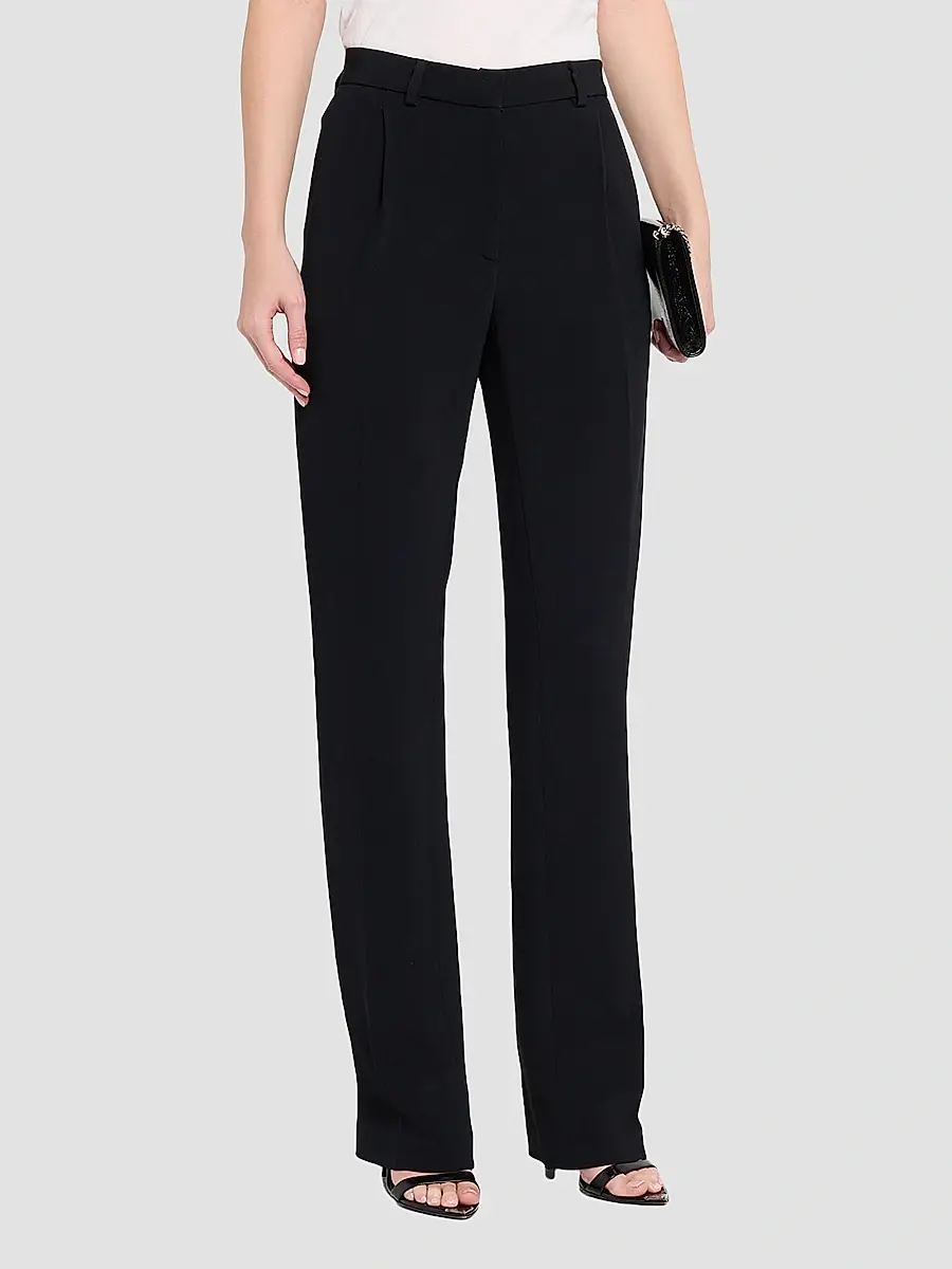 Brandon Maxwell Women's The Irving Double Crepe Straight-Leg Trousers | Thumbnail 4 Brandon Maxwell Women's The Irving Double Crepe Straight-Leg Trousers | Thumbnail 4