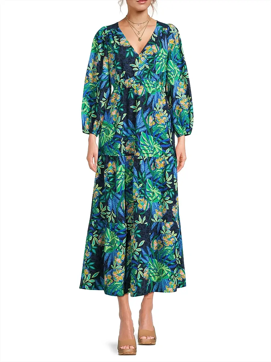Lilly Pulitzer Women's Deacon Floral Empire Midi Dress | Thumbnail 2 Lilly Pulitzer Women's Deacon Floral Empire Midi Dress | Thumbnail 2