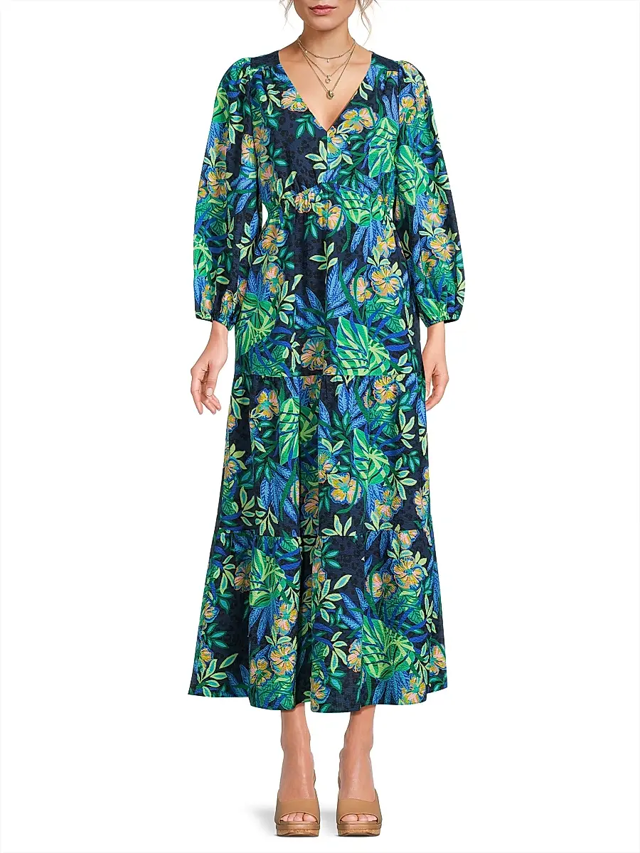 Lilly Pulitzer Women's Deacon Floral Empire Midi Dress | Thumbnail 3 Lilly Pulitzer Women's Deacon Floral Empire Midi Dress | Thumbnail 3