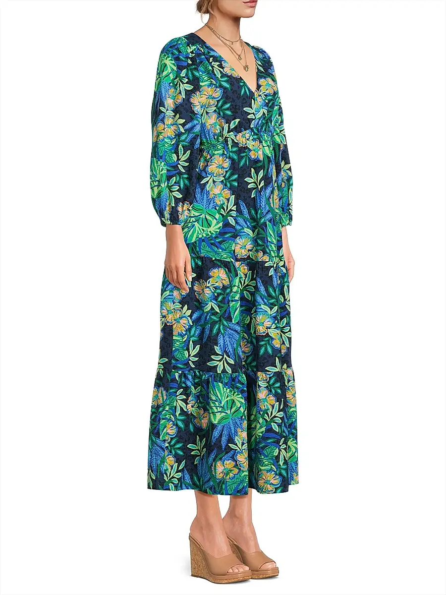 Lilly Pulitzer Women's Deacon Floral Empire Midi Dress | Thumbnail 4 Lilly Pulitzer Women's Deacon Floral Empire Midi Dress | Thumbnail 4