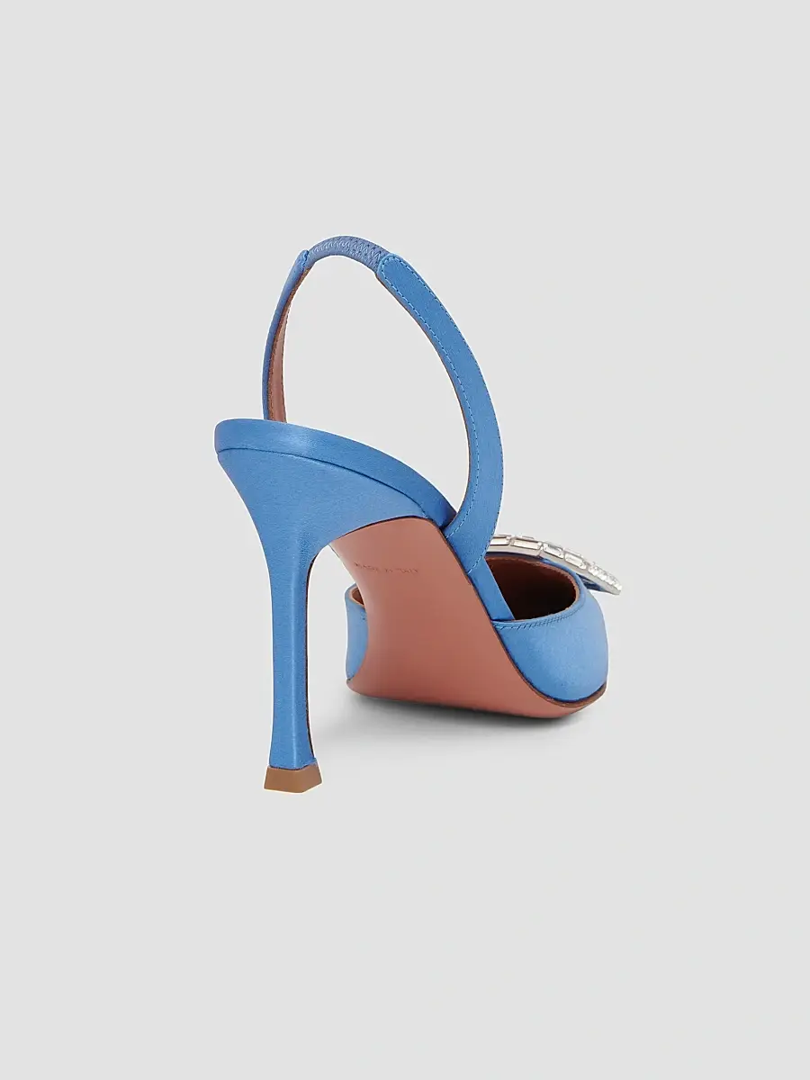 Amina Muaddi Women's Camelia 90MM Leather Slingback Pumps | Thumbnail 3 Amina Muaddi Women's Camelia 90MM Leather Slingback Pumps | Thumbnail 3