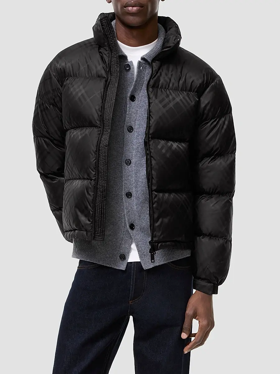 Burberry Men's Highlands Check Puffer Coat | Thumbnail 2 Burberry Men's Highlands Check Puffer Coat | Thumbnail 2