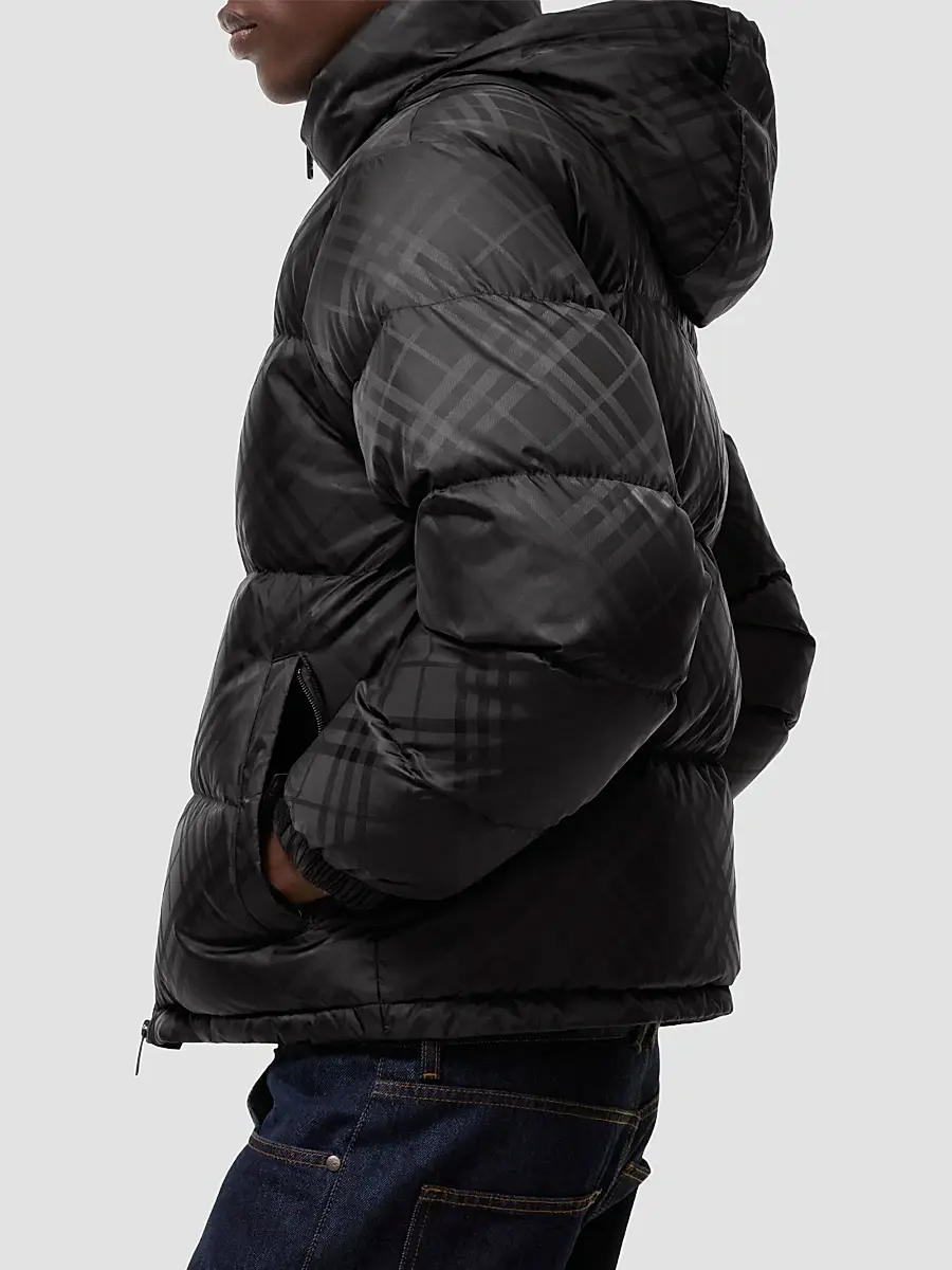 Burberry Men's Highlands Check Puffer Coat | Thumbnail 3 Burberry Men's Highlands Check Puffer Coat | Thumbnail 3