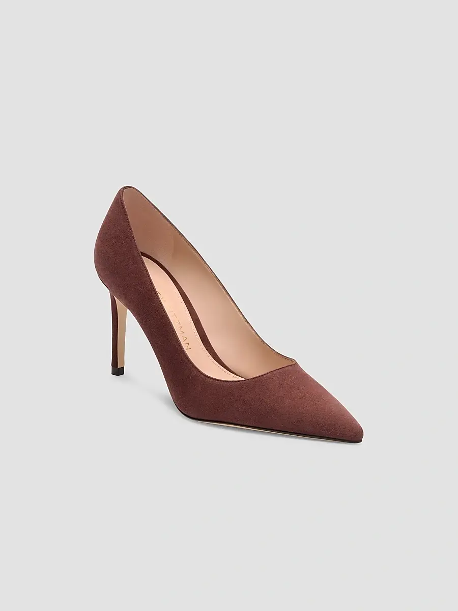 Stuart Weitzman Women's Stuart Power 85 85MM Suede Pumps | Thumbnail 2 Stuart Weitzman Women's Stuart Power 85 85MM Suede Pumps | Thumbnail 2