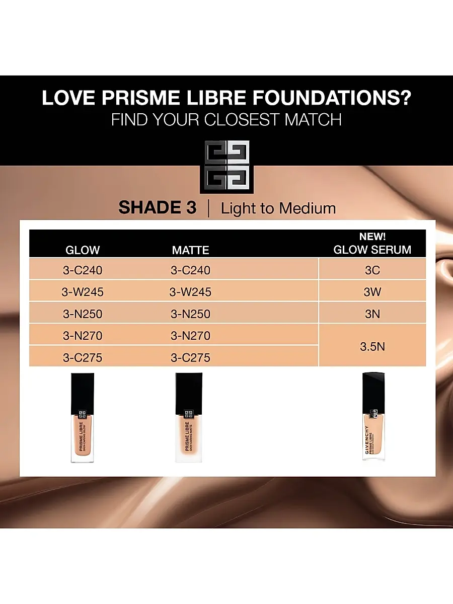 Givenchy Women's Prisme Libre Skin Caring Glow Foundation 24H Hydration | Thumbnail 10 Givenchy Women's Prisme Libre Skin Caring Glow Foundation 24H Hydration | Thumbnail 10