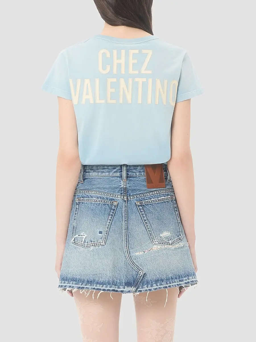Valentino Women's Printed Cotton T-Shirt | Thumbnail 5 Valentino Women's Printed Cotton T-Shirt | Thumbnail 5