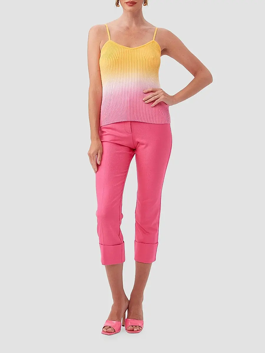 Trina Turk Women's Infusion Cotton Rb-Knit Camisole | Thumbnail 4 Trina Turk Women's Infusion Cotton Rb-Knit Camisole | Thumbnail 4