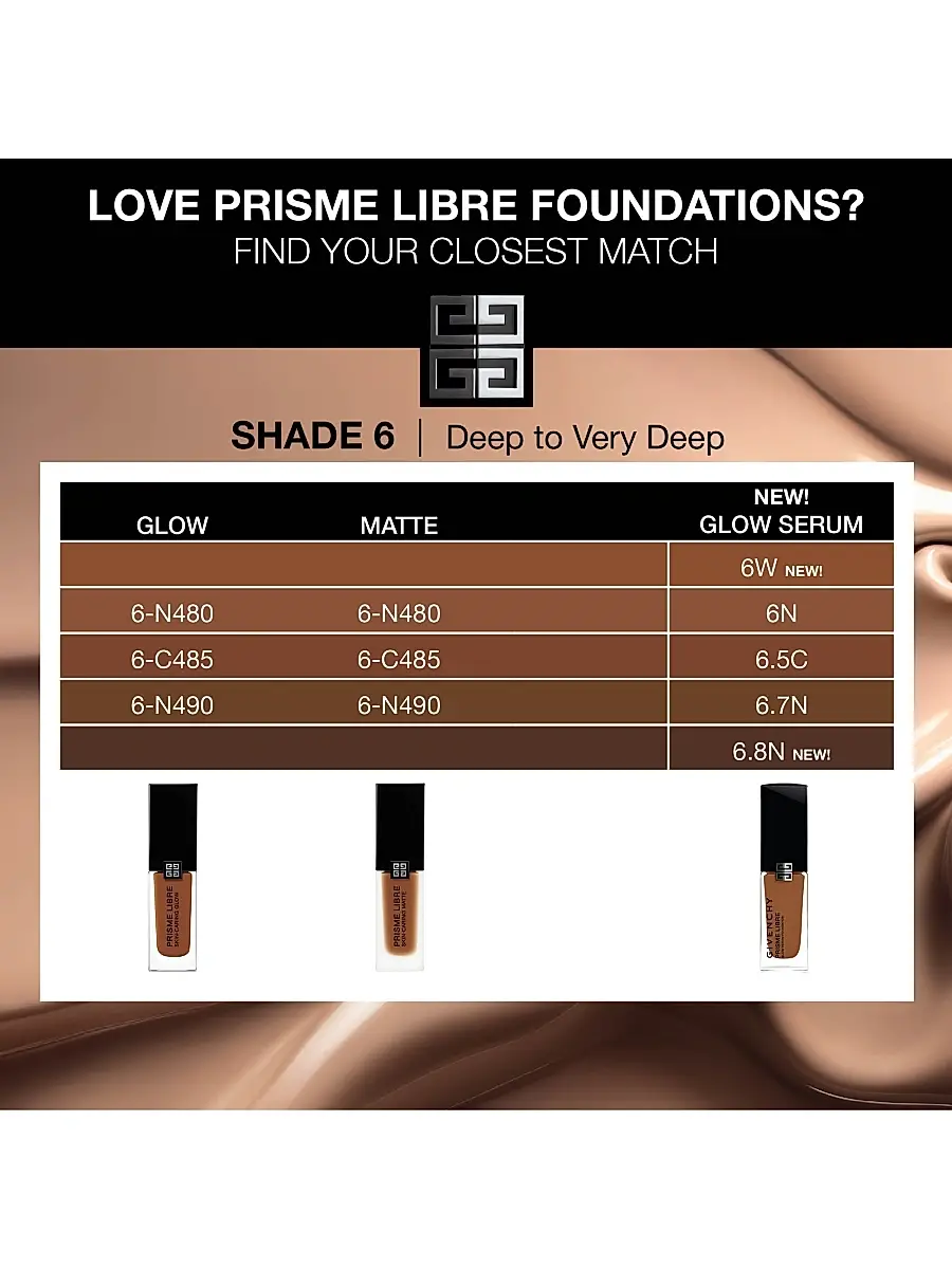 Givenchy Women's Prisme Libre Skin Caring Glow Foundation 24H Hydration | Thumbnail 9 Givenchy Women's Prisme Libre Skin Caring Glow Foundation 24H Hydration | Thumbnail 9