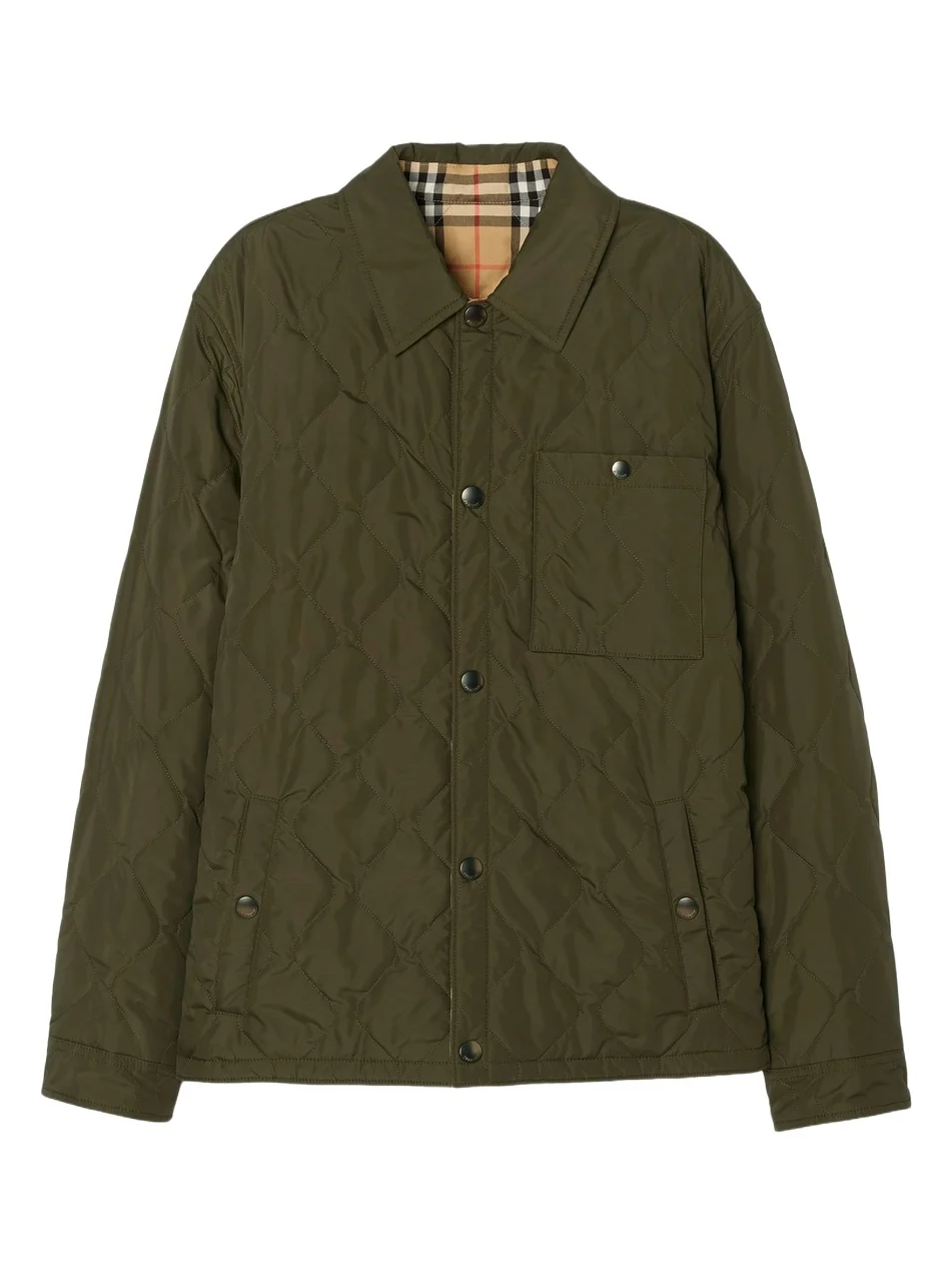 Burberry Men's Brighton Reversible Quilted Overshirt