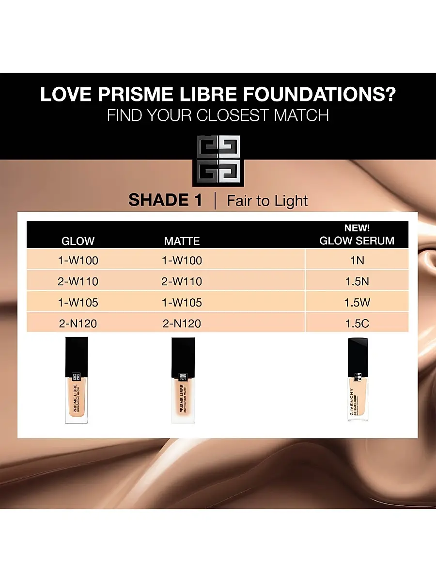 Givenchy Women's Prisme Libre Skin Caring Glow Foundation 24H Hydration | Thumbnail 10 Givenchy Women's Prisme Libre Skin Caring Glow Foundation 24H Hydration | Thumbnail 10