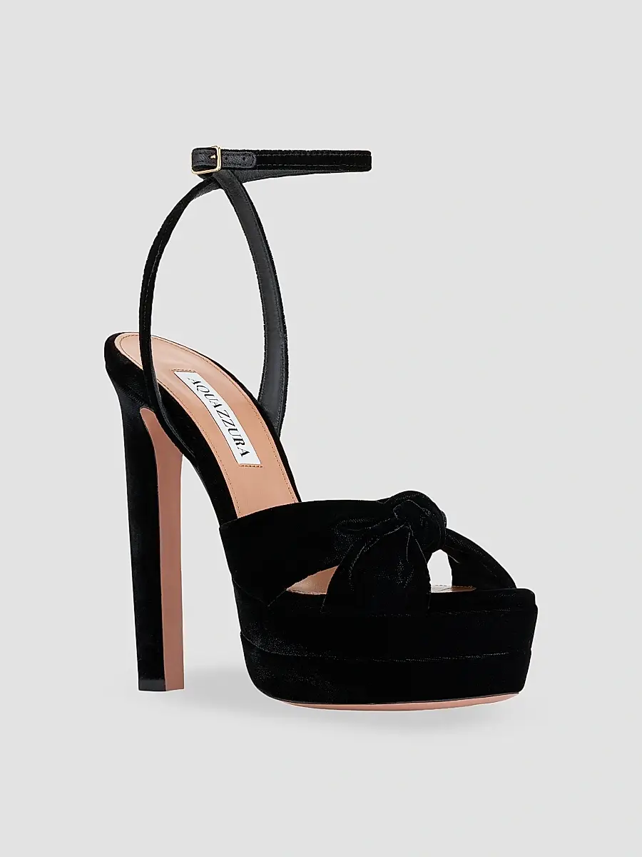 Aquazzura Women's Cupid 130MM Suede Platform Sandals | Thumbnail 3 Aquazzura Women's Cupid 130MM Suede Platform Sandals | Thumbnail 3
