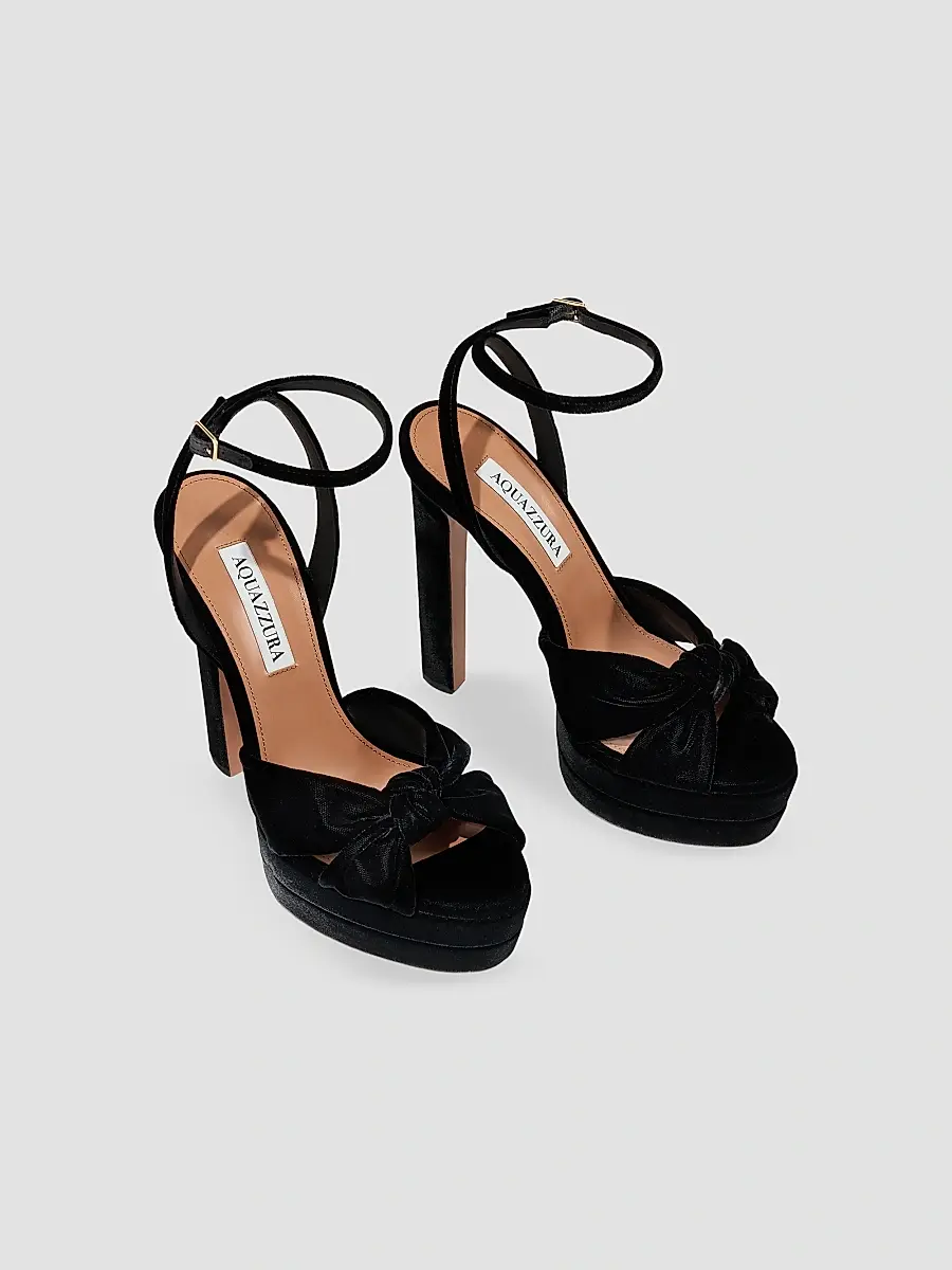 Aquazzura Women's Cupid 130MM Suede Platform Sandals | Thumbnail 4 Aquazzura Women's Cupid 130MM Suede Platform Sandals | Thumbnail 4