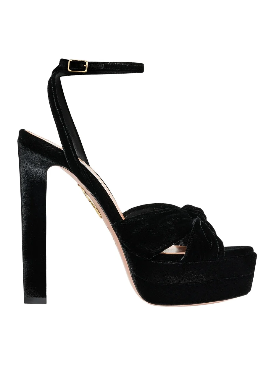 Aquazzura Women's Cupid 130MM Suede Platform Sandals