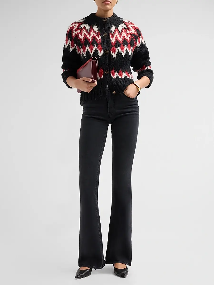 Veronica Beard Women's Christina Fair Isle-Inspired Cardigan | Thumbnail 2 Veronica Beard Women's Christina Fair Isle-Inspired Cardigan | Thumbnail 2