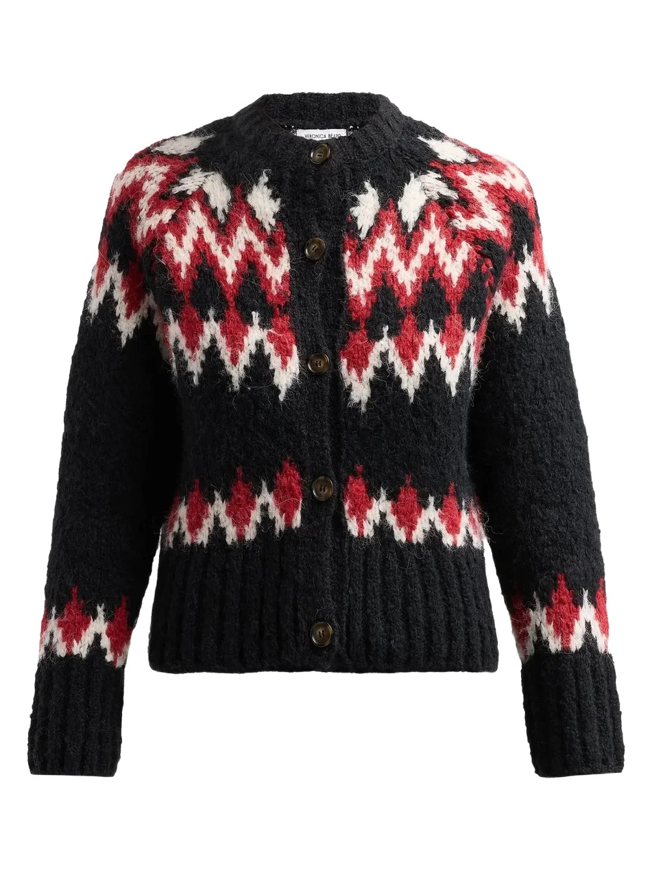 Women's Christina Fair Isle-Inspired Cardigan