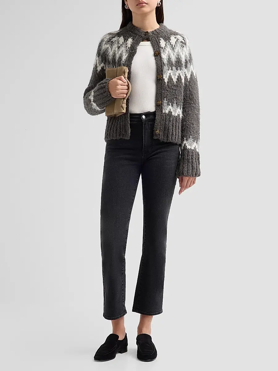 Veronica Beard Women's Christina Fair Isle-Inspired Cardigan | Thumbnail 2 Veronica Beard Women's Christina Fair Isle-Inspired Cardigan | Thumbnail 2