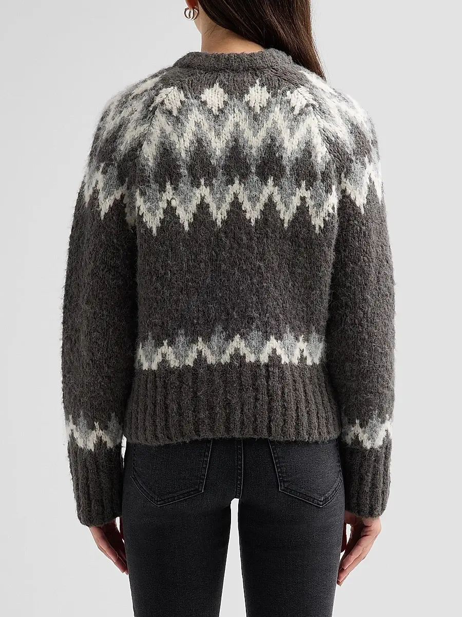 Veronica Beard Women's Christina Fair Isle-Inspired Cardigan | Thumbnail 3 Veronica Beard Women's Christina Fair Isle-Inspired Cardigan | Thumbnail 3