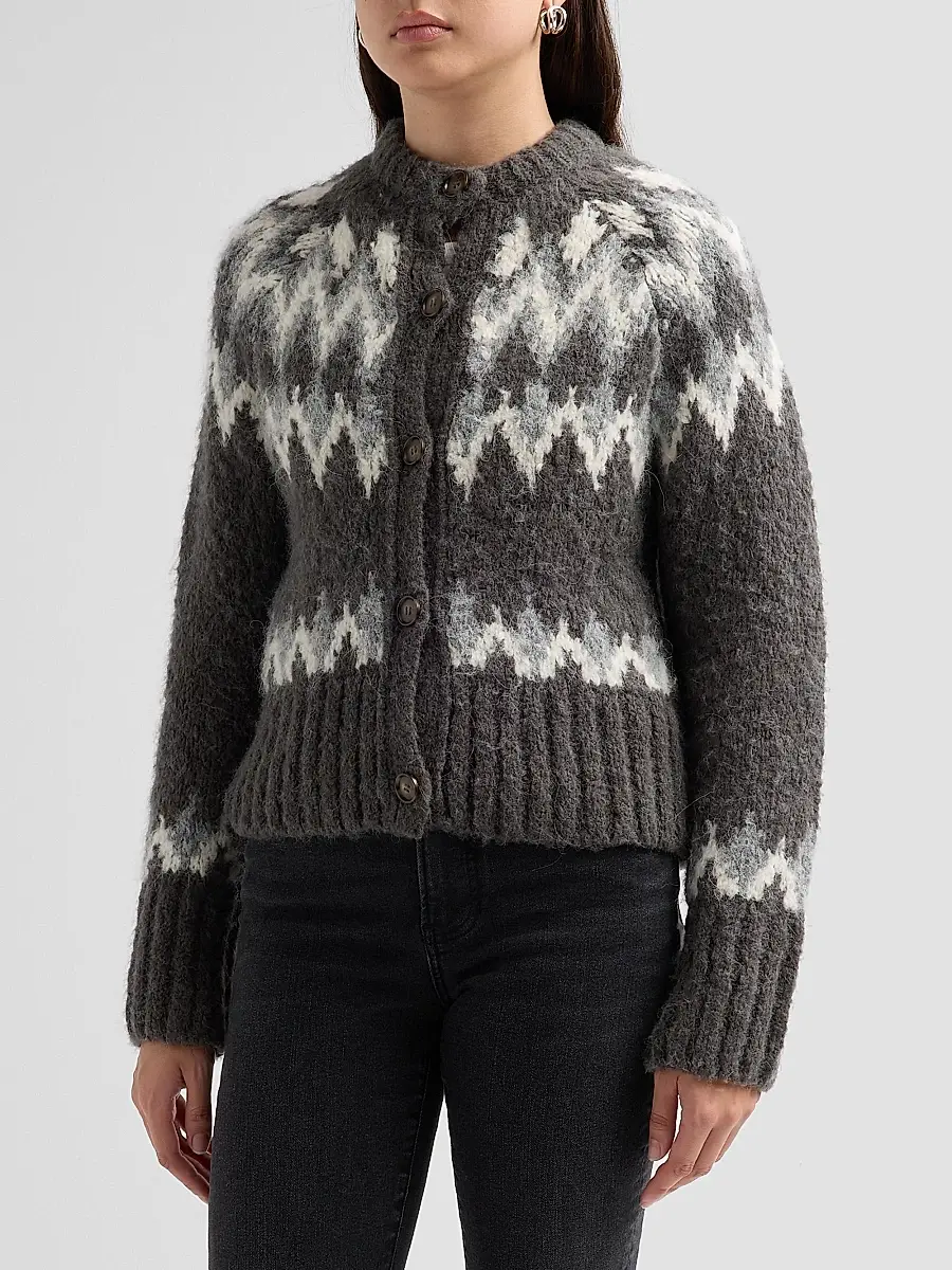 Veronica Beard Women's Christina Fair Isle-Inspired Cardigan | Thumbnail 4 Veronica Beard Women's Christina Fair Isle-Inspired Cardigan | Thumbnail 4