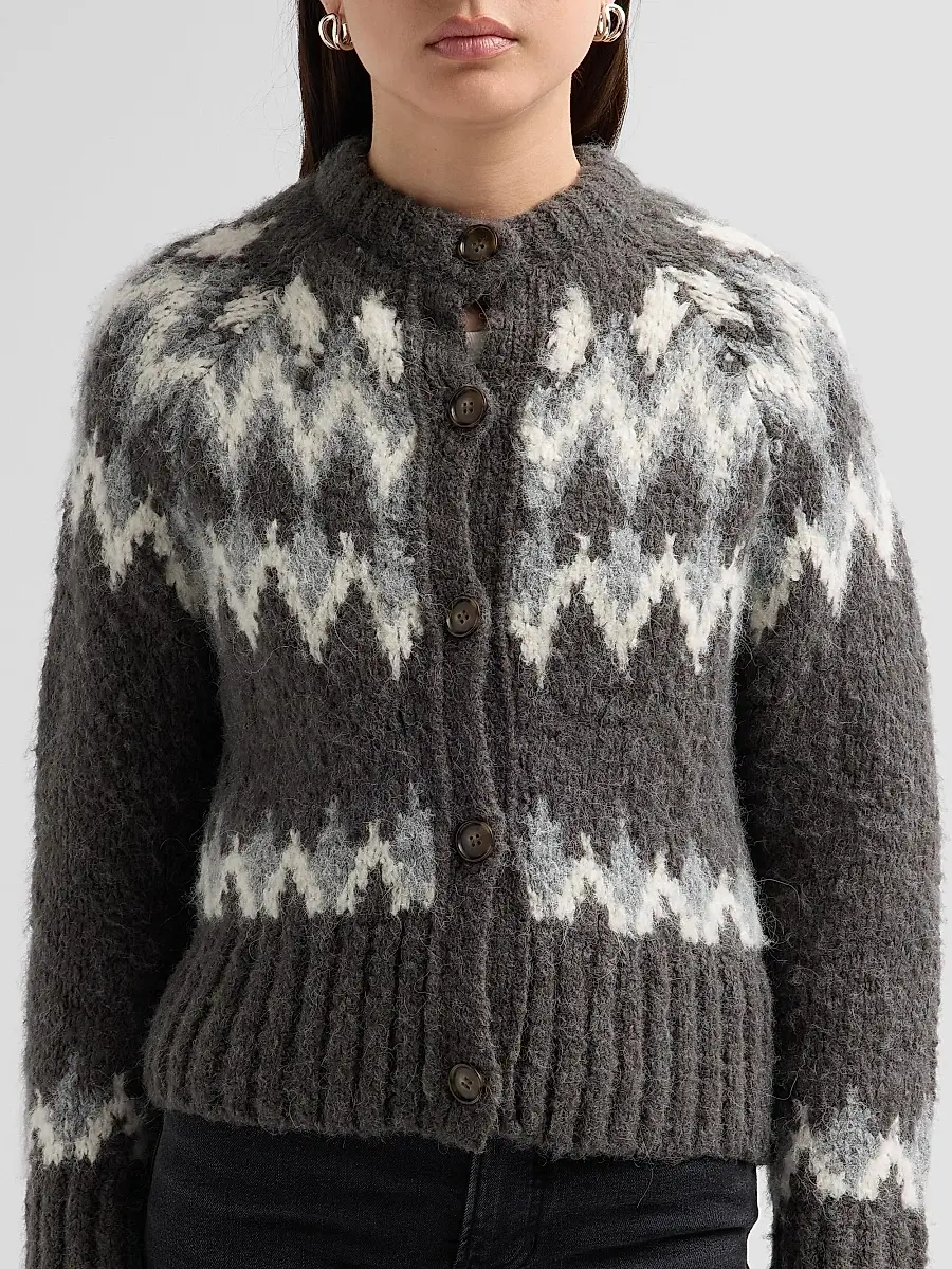 Veronica Beard Women's Christina Fair Isle-Inspired Cardigan | Thumbnail 5 Veronica Beard Women's Christina Fair Isle-Inspired Cardigan | Thumbnail 5
