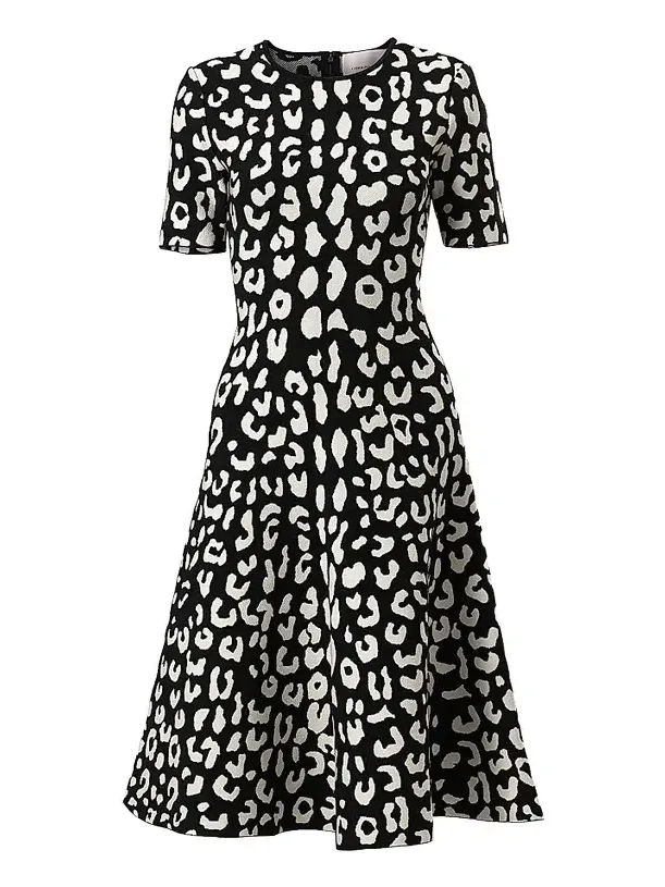 Women's Cheetah Jacqaurd Silk Midi Dress Women's Cheetah Jacqaurd Silk Midi Dress