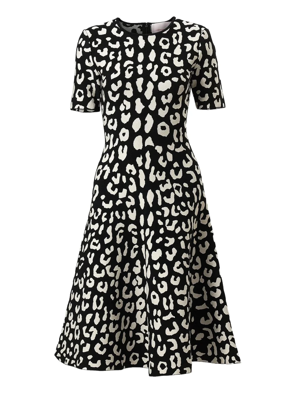 Carolina Herrera Women's Cheetah Jacqaurd Silk Midi Dress