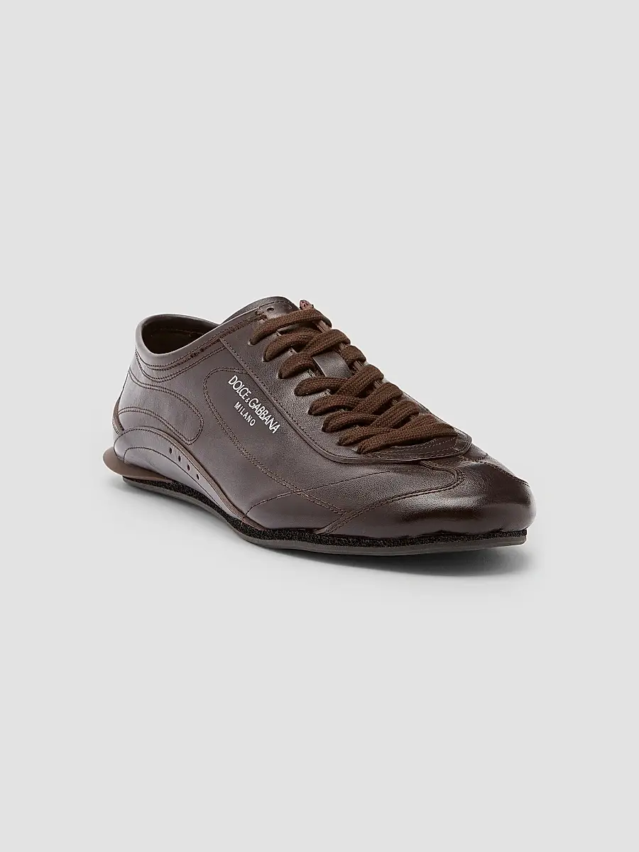 Dolce & Gabbana Men's Lipari Leather Low-Top Sneakers | Thumbnail 2 Dolce & Gabbana Men's Lipari Leather Low-Top Sneakers | Thumbnail 2