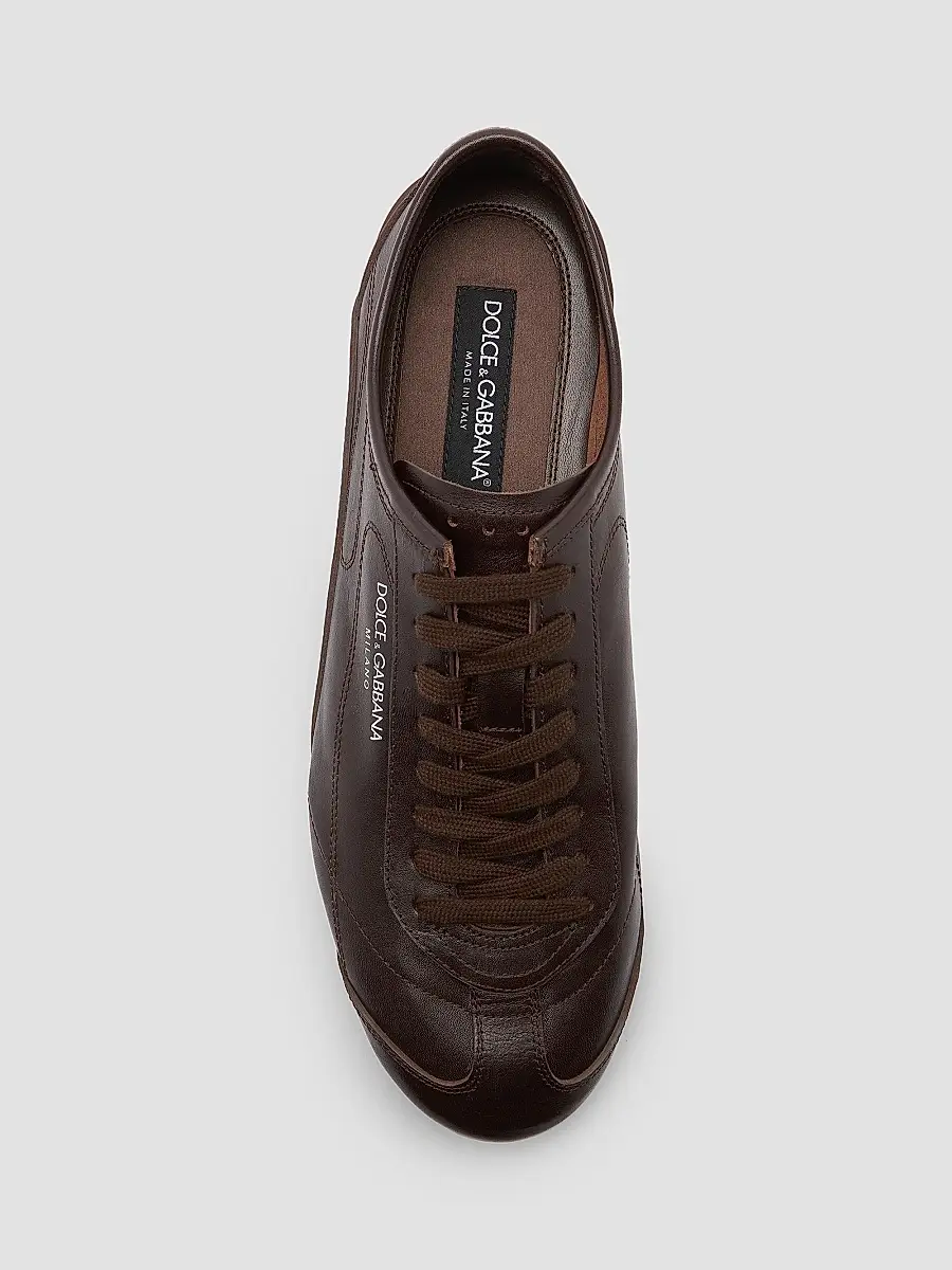 Dolce & Gabbana Men's Lipari Leather Low-Top Sneakers | Thumbnail 3 Dolce & Gabbana Men's Lipari Leather Low-Top Sneakers | Thumbnail 3
