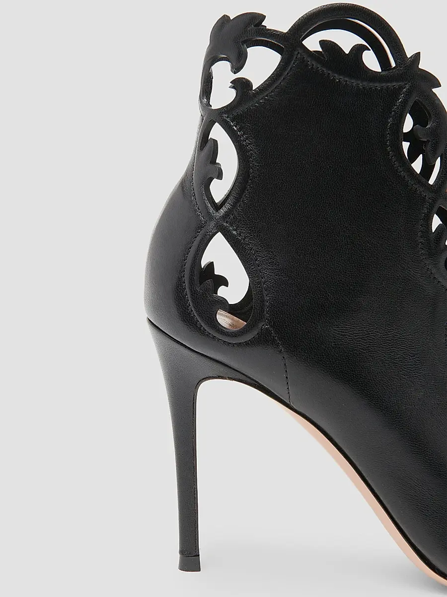 Gianvito Rossi Women's 95MM Laser-Cut Leather Stiletto Booties | Thumbnail 3 Gianvito Rossi Women's 95MM Laser-Cut Leather Stiletto Booties | Thumbnail 3