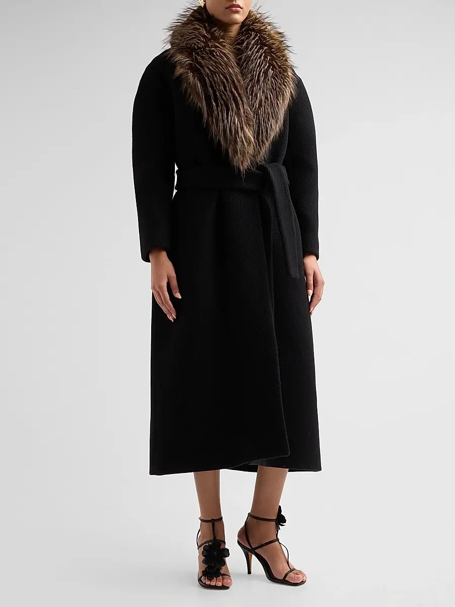 Zimmermann Women's Valiant Faux Fur-Collar Coat | Thumbnail 4