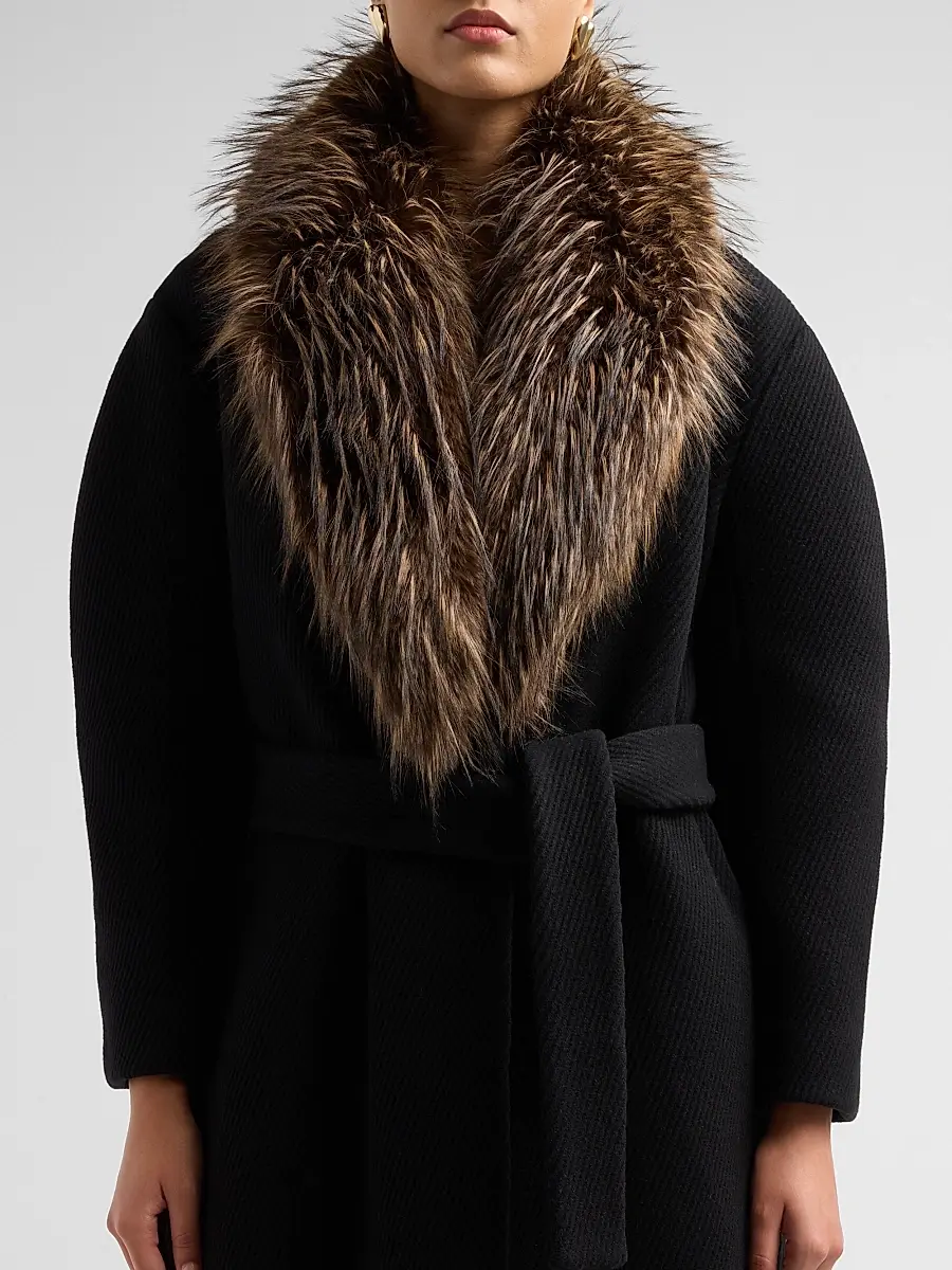 Zimmermann Women's Valiant Faux Fur-Collar Coat | Thumbnail 5