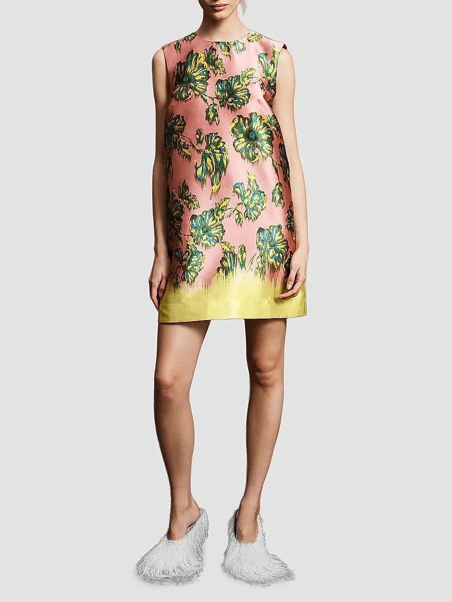 ALÉMAIS Women's Faye Floral Satin Mini Dress | Thumbnail 2 ALÉMAIS Women's Faye Floral Satin Mini Dress | Thumbnail 2