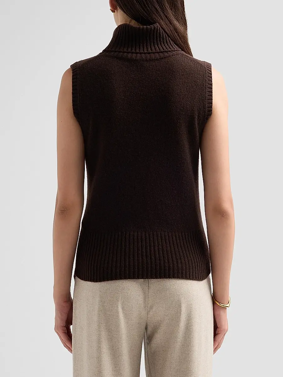 Veronica Beard Women's Mazzy Cashmere Turtleneck Tank | Thumbnail 3 Veronica Beard Women's Mazzy Cashmere Turtleneck Tank | Thumbnail 3