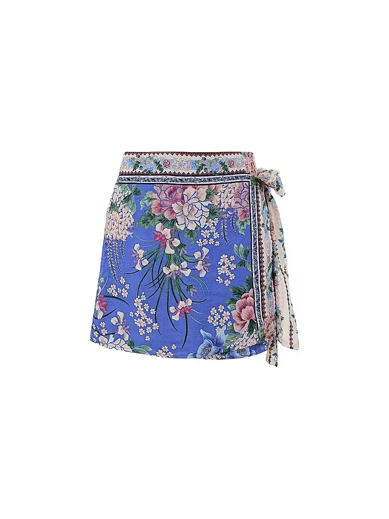 Agua Bendita Women's Ziara Ivy Floral Wrap Miniskirt