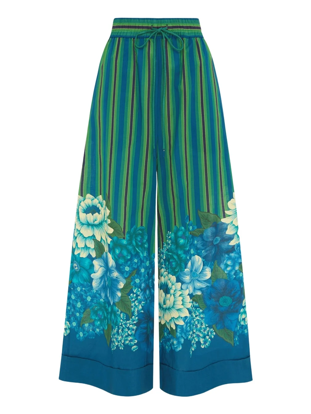 Women's Margo Striped Floral Cuffed Pants Women's Margo Striped Floral Cuffed Pants