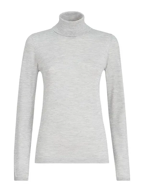 Women's Cashmere and Silk Lightweight Turtleneck Sweater