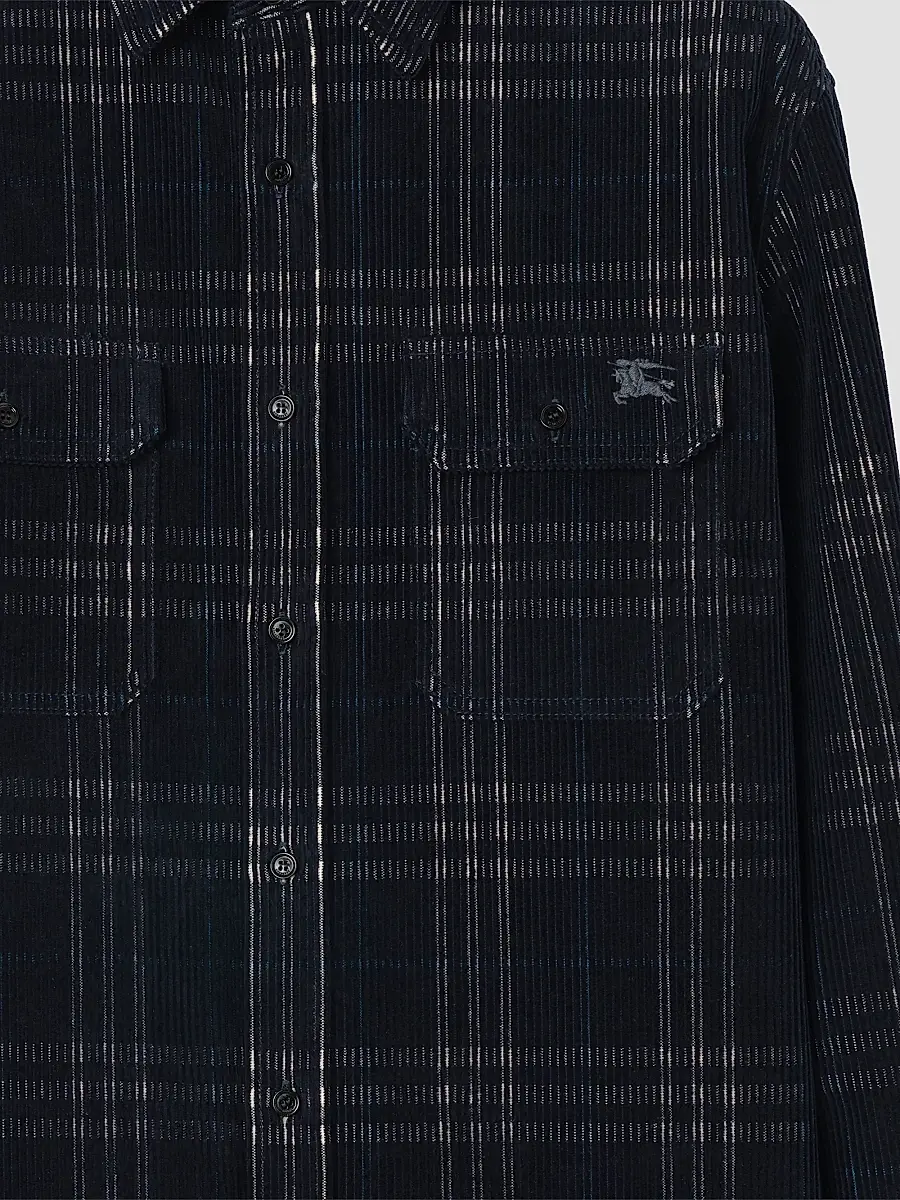 Burberry Men's Cadoc Oversized Corduroy Shirt | Thumbnail 2