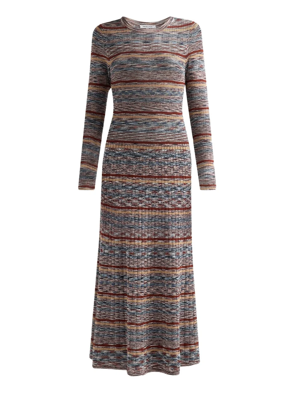 Veronica Beard Women's Nami Striped Rib-Knit Midi-Dress