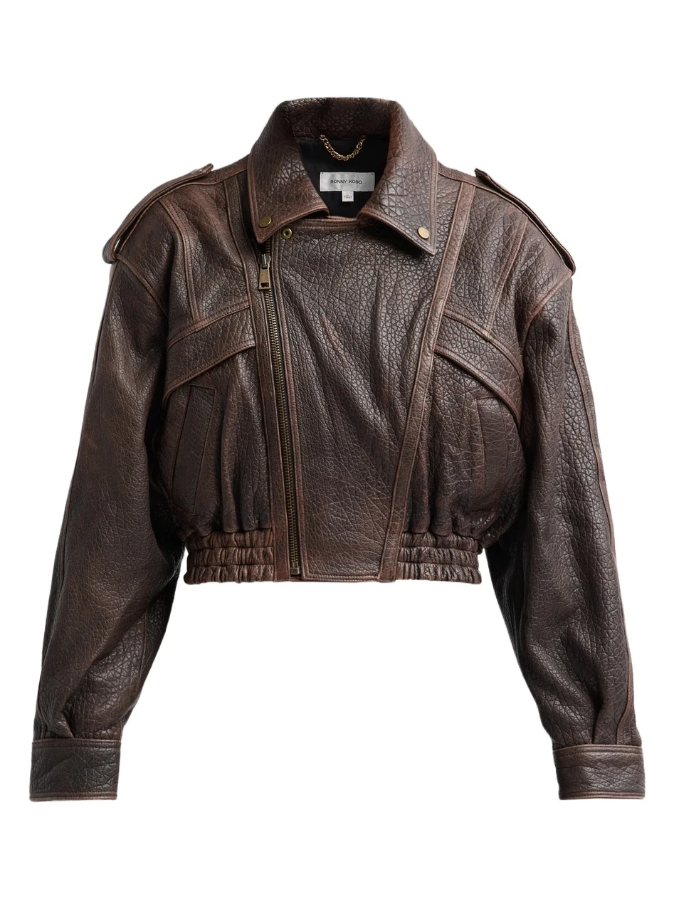 Ronny Kobo Women's Medea Leather Crop Jacket