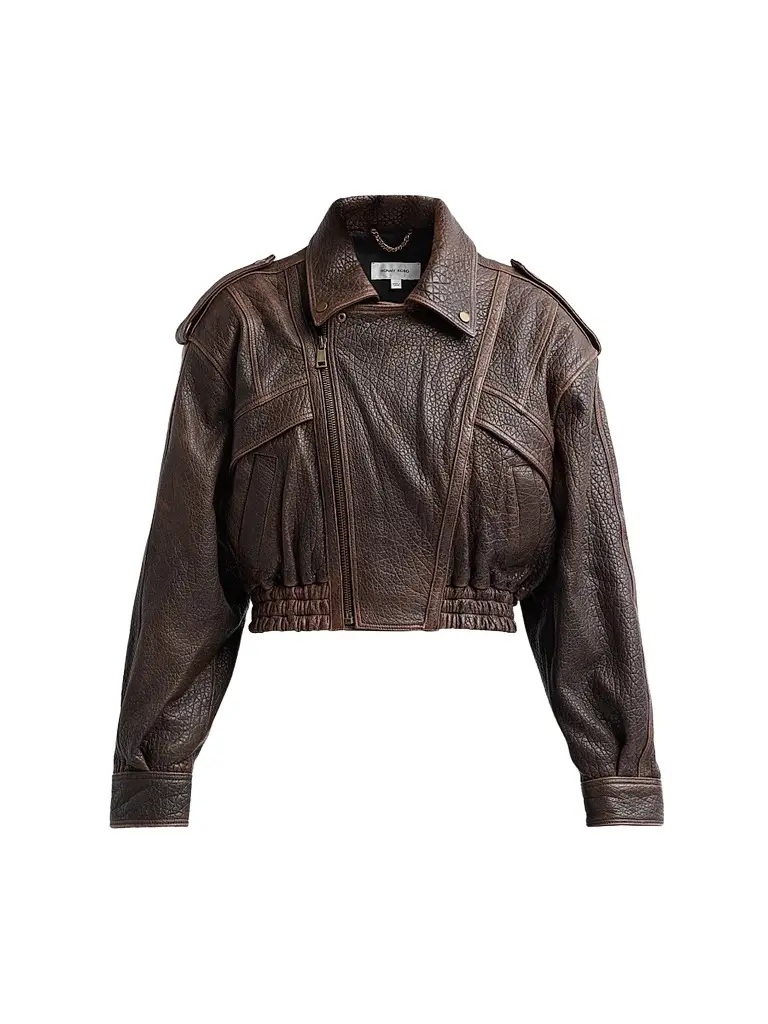 Ronny Kobo Women's Medea Leather Crop Jacket