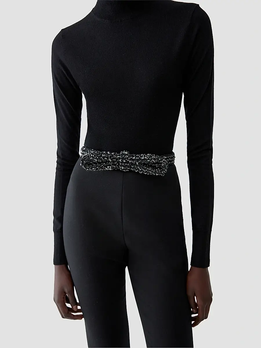 Carolina Herrera Women's Bow Tweed Belt | Thumbnail 2 Carolina Herrera Women's Bow Tweed Belt | Thumbnail 2