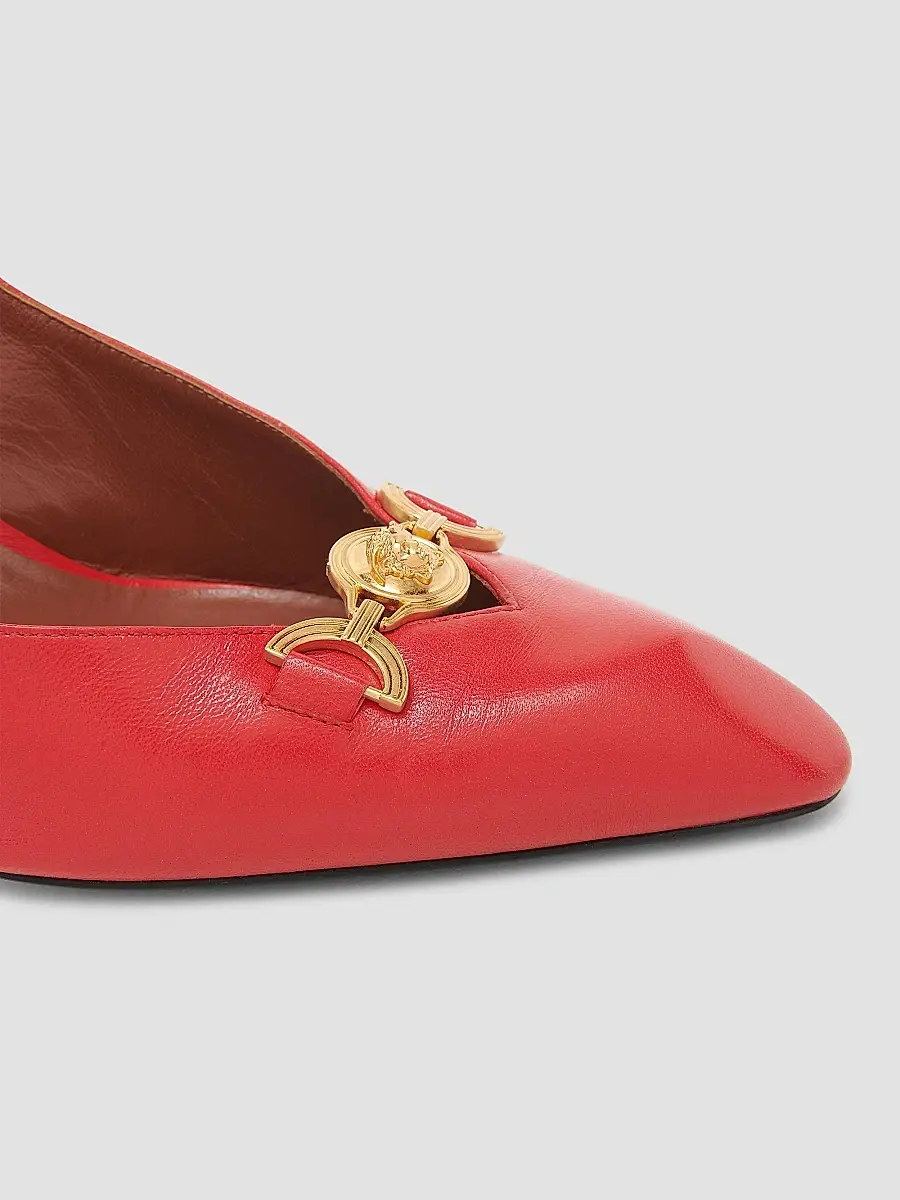 Versace Women's 90MM Medusa Leather Slingback Pumps | Thumbnail 5