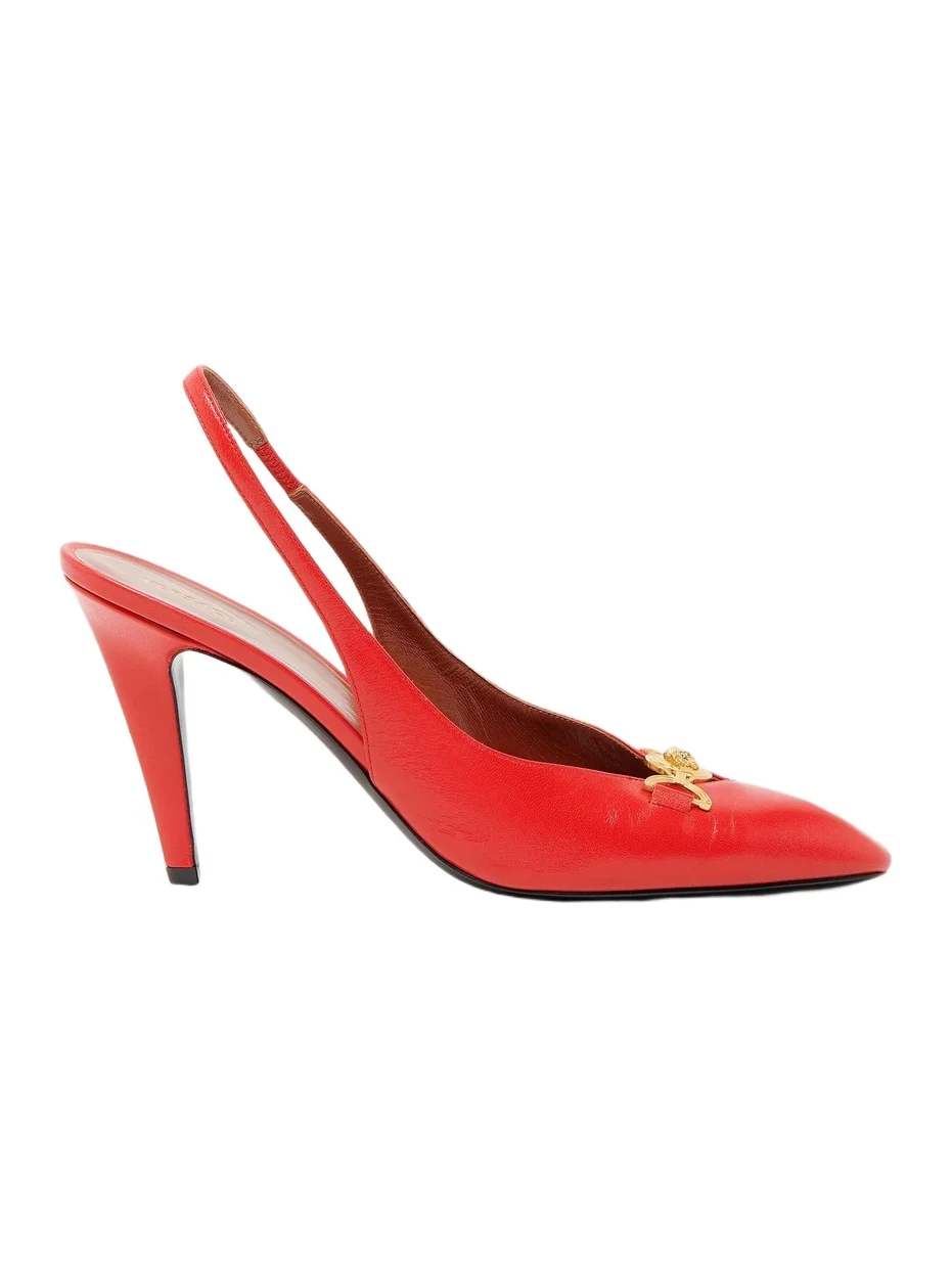 Women's 90MM Medusa Leather Slingback Pumps Women's 90MM Medusa Leather Slingback Pumps