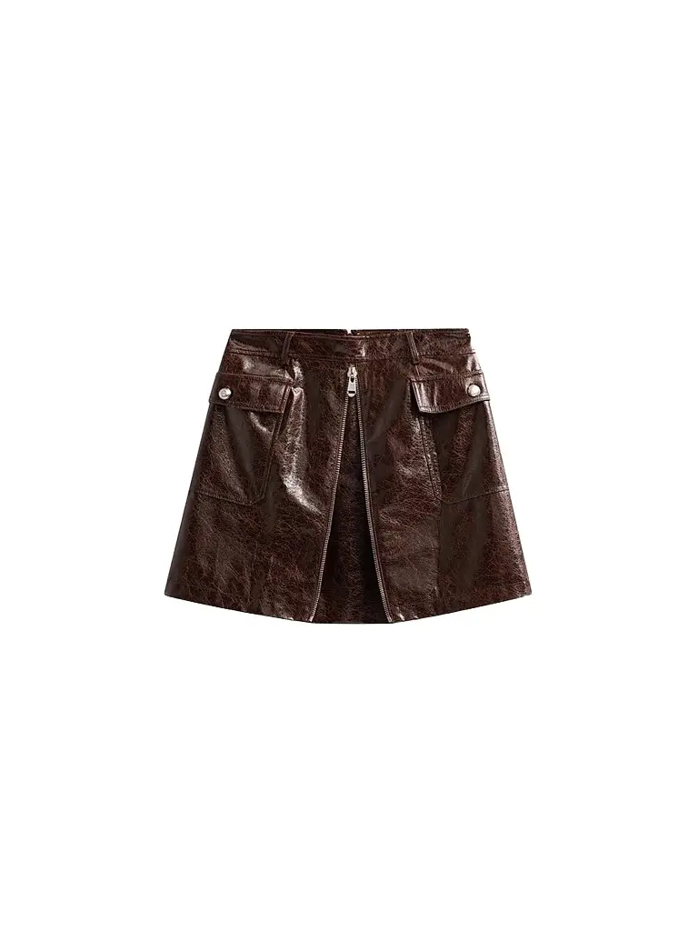 Cinq à Sept Women's Radley Tumbled Faux-Leather Mini Skirt